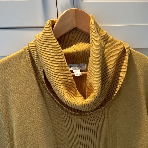 Dress barn yellow turtleneck short sleeve sweater size Large - Picture 3 of 7